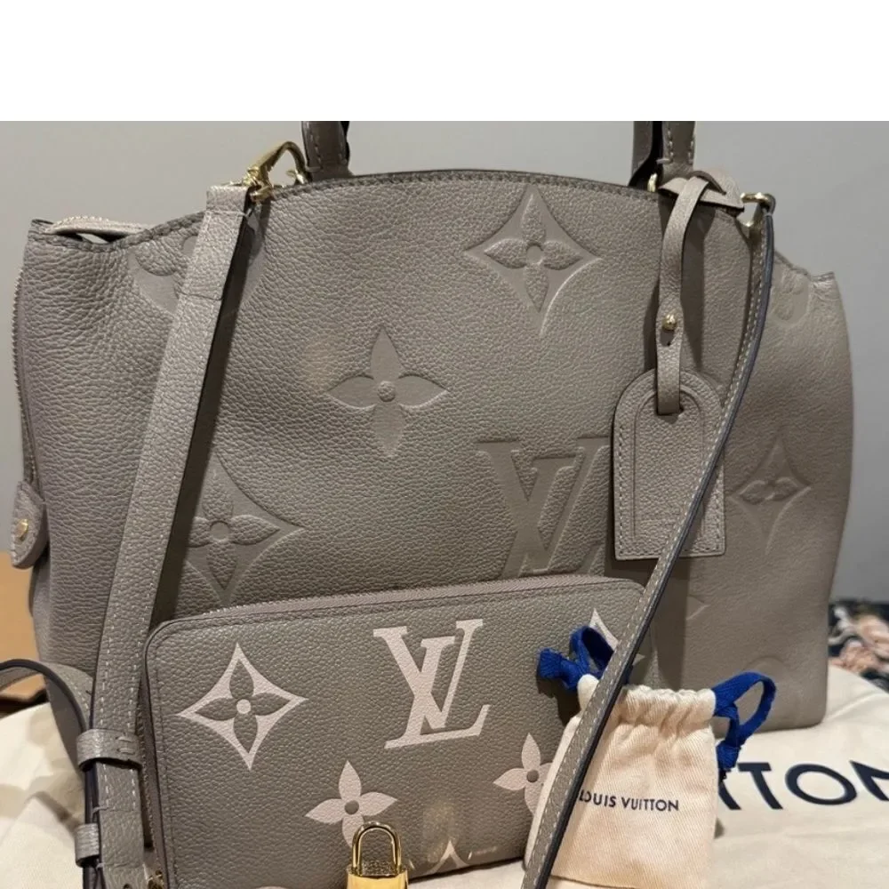 Louis Vuitton Grand Palais Crossbody Satchel Turtle Dove Gray